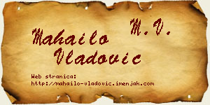 Mahailo Vladović vizit kartica